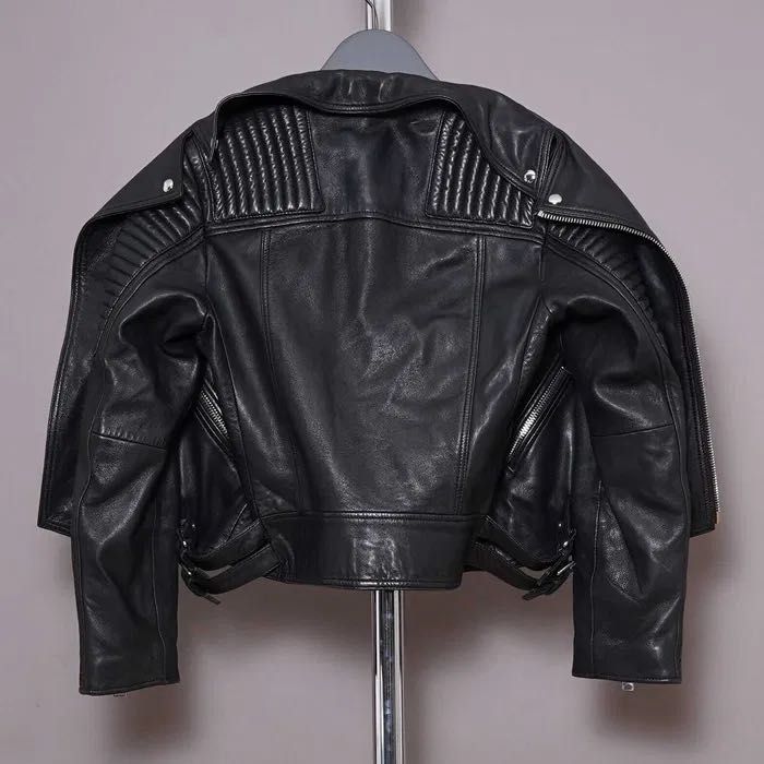 AllSaints Estella Дамско Кожено яке Агнешка Кожа Черно Medium UK 10