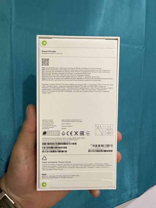 IPhone 17 Pro Max 256Gb  New Новый
