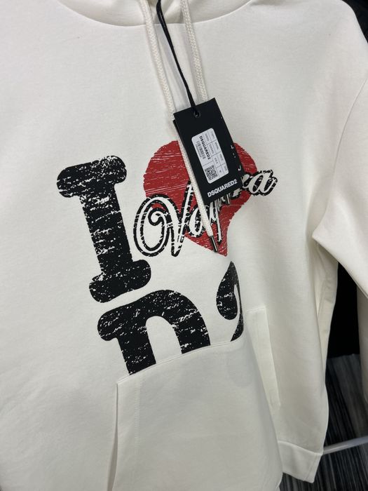 Trening DSQUARED2 bărbați alb – bumbac gros – mărimea L –