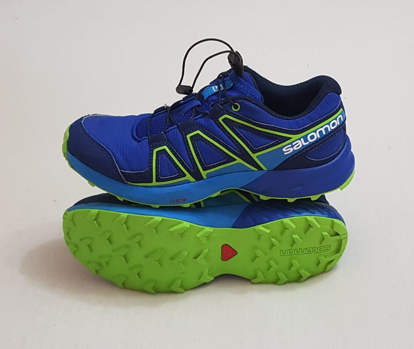 Pantofi sport, trail SALOMON SPEEDCROSS albastru verde lime, Nr. 36 EU