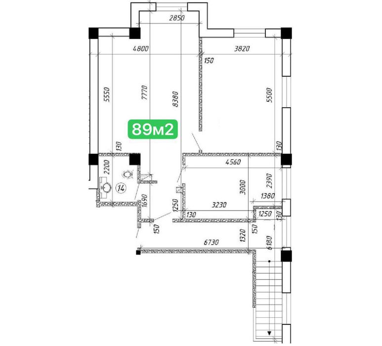 Офис в Аренду 75 кв.м и 90 кв.м Паркентский