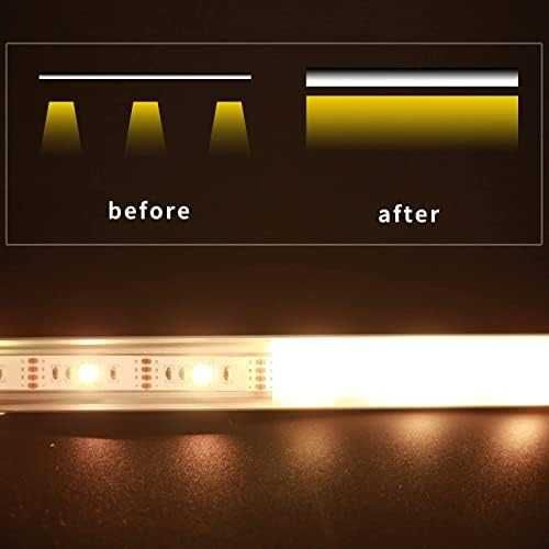 Нови 6 броя алуминиев профил 1 метър за LED ленти Капак осветление