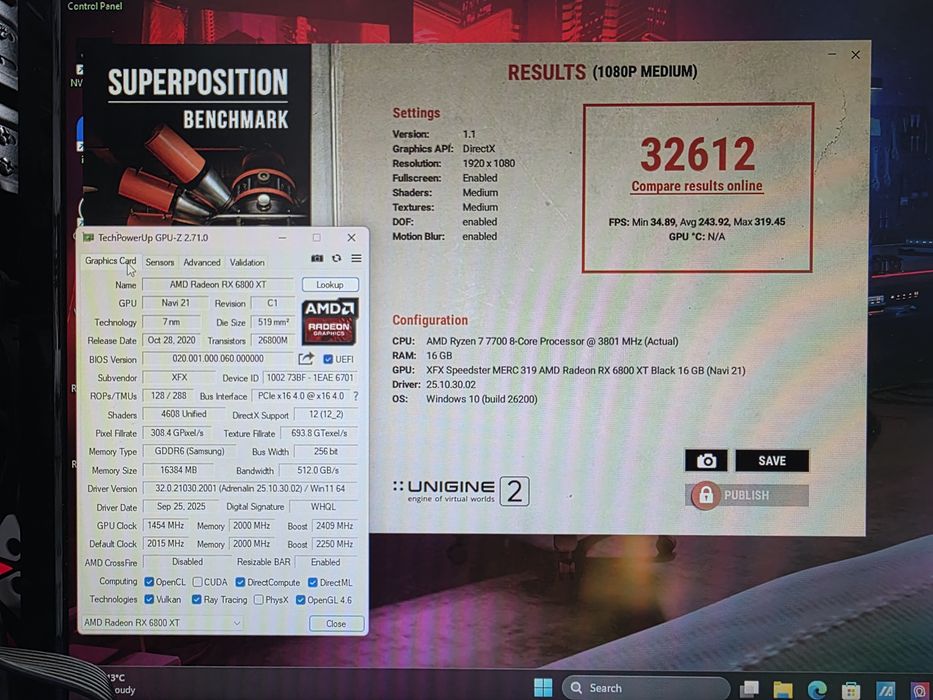 RX 6800 XT 16GB XFX SpeedSter SWFT 319