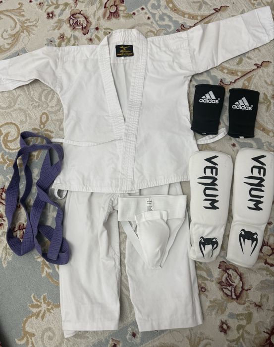 Детское кимоно каратэ рост 120 комплект