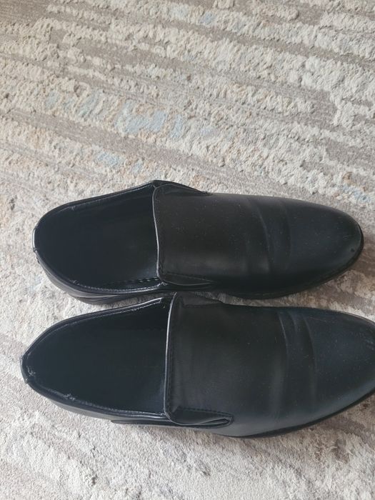 Туфли  кожаные черные для школы