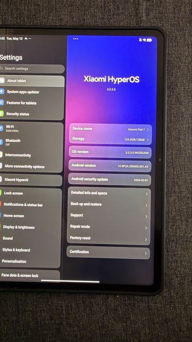 Xiaomi Pad 7 128GB Gri + Husă, Baterie 100%, HyperOS