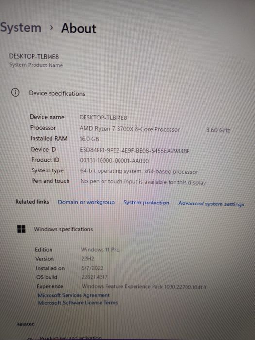 PC  gaming Ryzen7 RTX2060