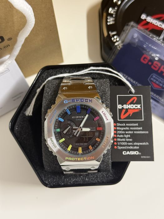 Casio G-SHOCK GM2100 // Otel Inoxidabil // Rainbow