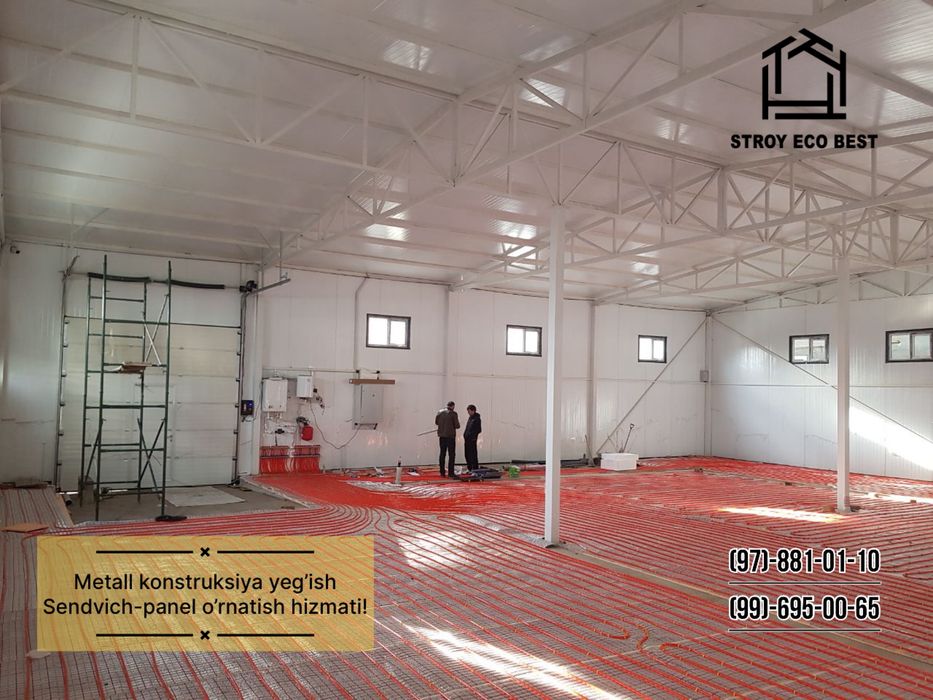 Монтаж металлоконструкции установка сендвич панелей базальт пенопласт