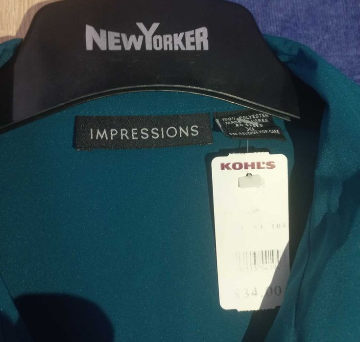 Camasa albastra Impressions pentru femei 100% poliester Made in Korea