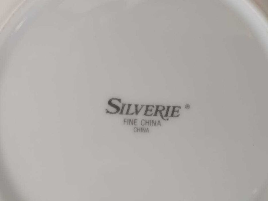 Farfurii adânci porțelan fin Silverie, colecția Sapphire - set de 6