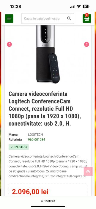 Camera videoconferinta Logitech ConferenceCam