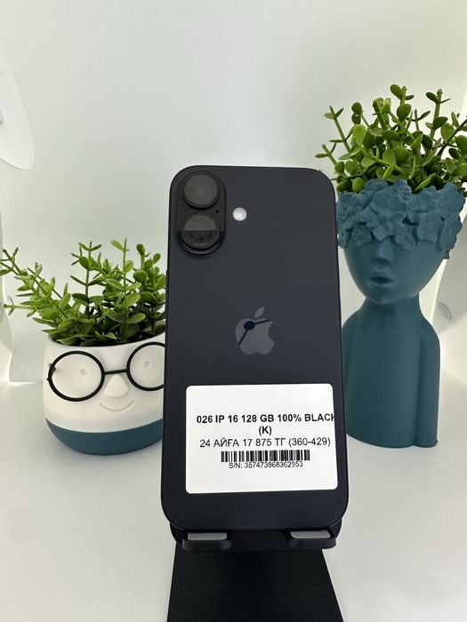 Iphone 16 128 gb 100% 62953 / Pintel.kz 15/69