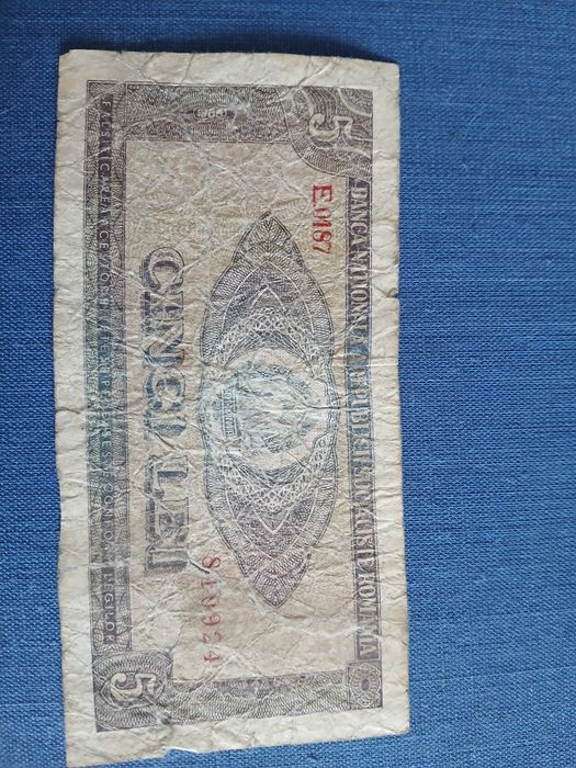 Bancnota de 5 lei , 1966