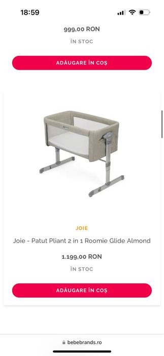 JOIE Patut pliabil 2 in 1