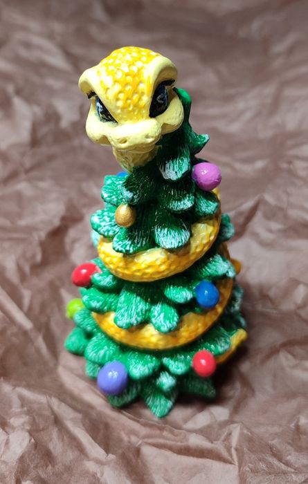 Силиконовая форма Змея на елке