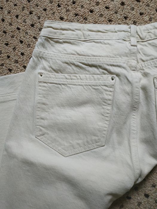 Jeans Zara,dama,alb-crem,bumbac,măr.29