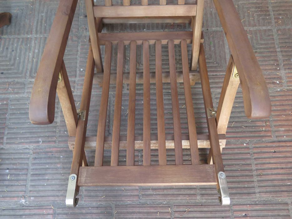 Скандинавски, сгъваем, стол, шезлонг,от тиково дърво