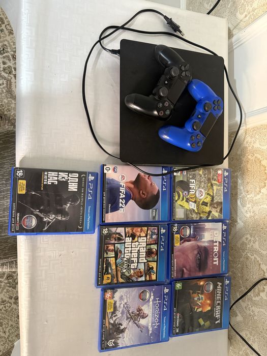 Playstation 4 Slim 1Tb Пс4 Плейстейшн 4 приставка почти новый консоль