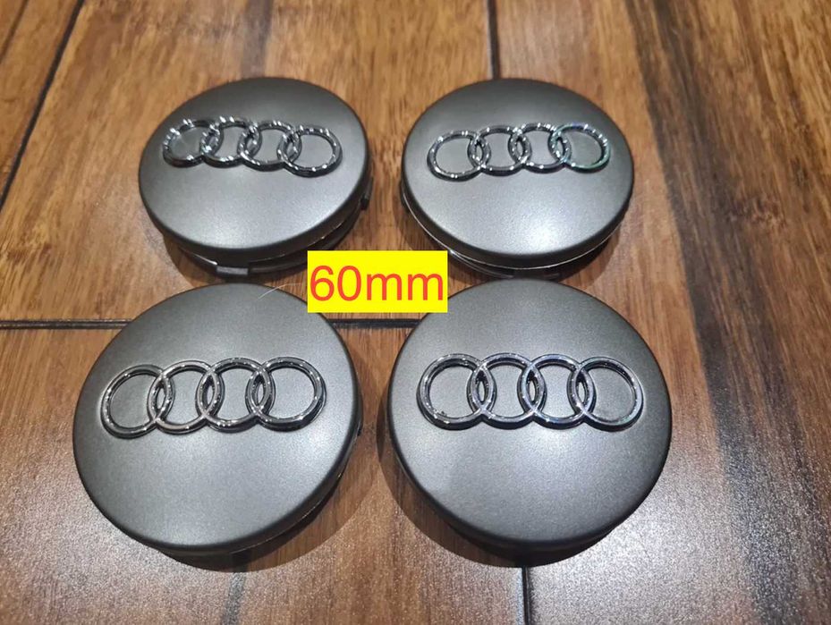 Ауди капачки за джанти 60мм, 61мм, 68мм, 69мм, 77мм и 135мм сиви черни