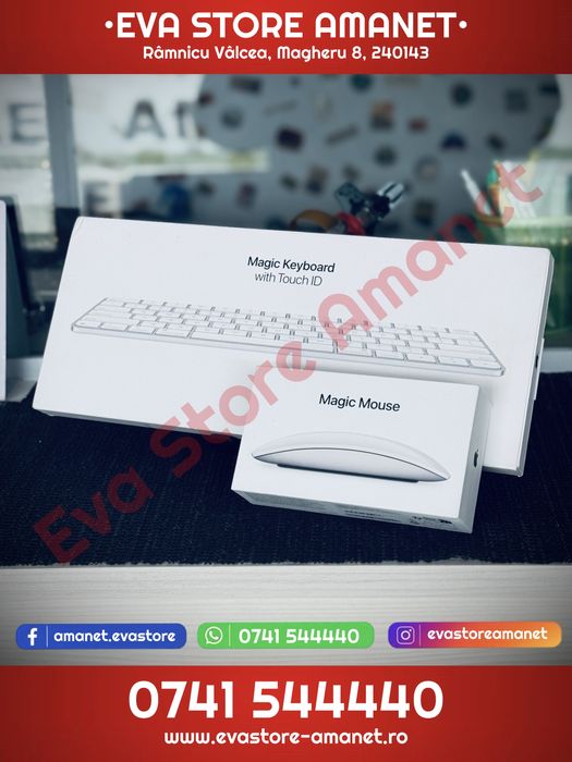Bundle Apple Magic Mouse + Apple Magic Keyvoard cu Touch ID