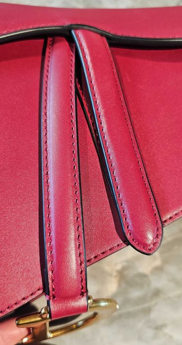 до 30.12 - 2500лв. Burgundy Dior Saddle Bag Smooth Skin