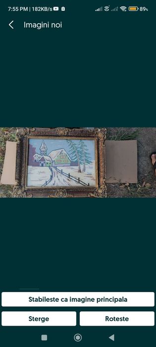 Tablouri vechi goblen înrămate