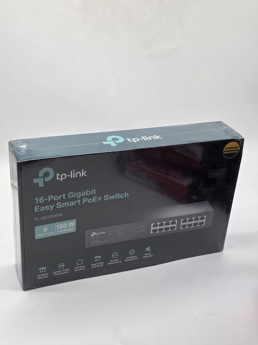 Switch TP-Link TL-SG1016PE, 16 porturi Gigabit, SIGILAT