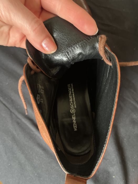 Pantofi piele maro varf ascutit