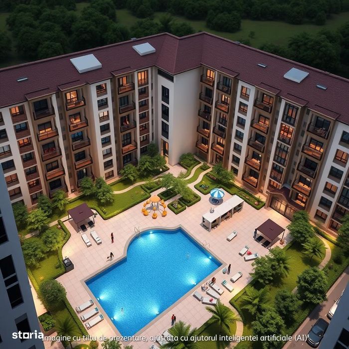 Studio cu gradina de vanzare in Nord Aproape de centura intr-un comple