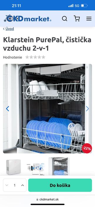 Пречиствател за въздух Klarstein PurePal 2in1