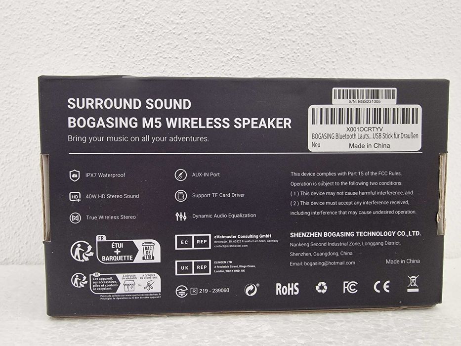 Boxa Portabila BOGASING M5 Bluetooth Speaker 40W Bluetooth