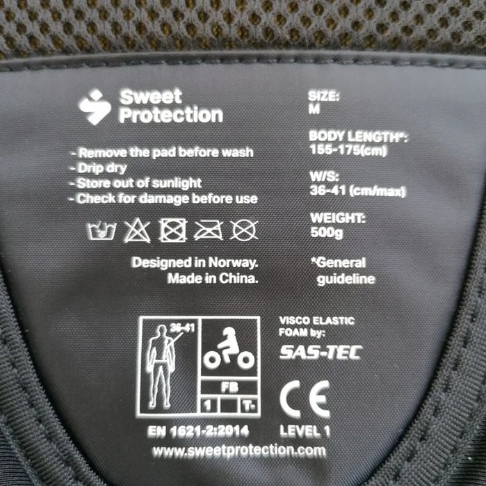 Протектор за гръб ски/мотокрос, мото, вело sweet protection