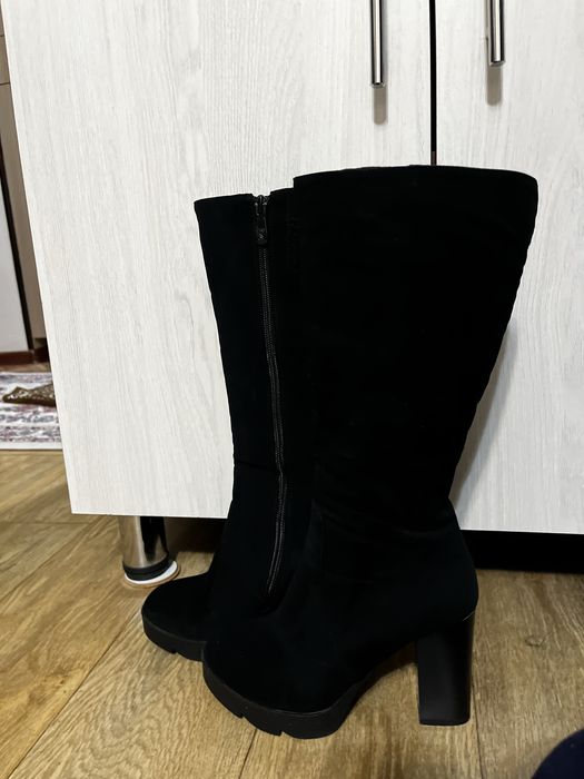 Замшевые  сапоги