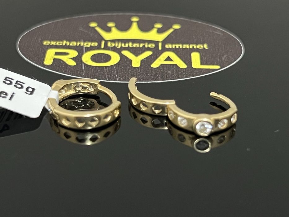 Bijuteria Royal CB : Cercei copil aur 14k  585  1,55 grame