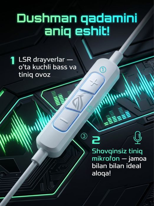 Asus ROG CETRA 2 moonlight white