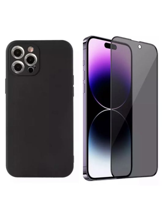 Husa Air Soft si Folie Sticla CXD 21D Iphone 14 15 16E 17 PRO MAX PLUS