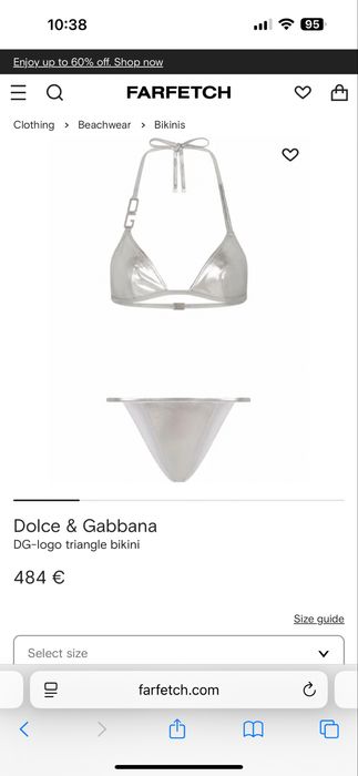 Нов с етикет бански D&G