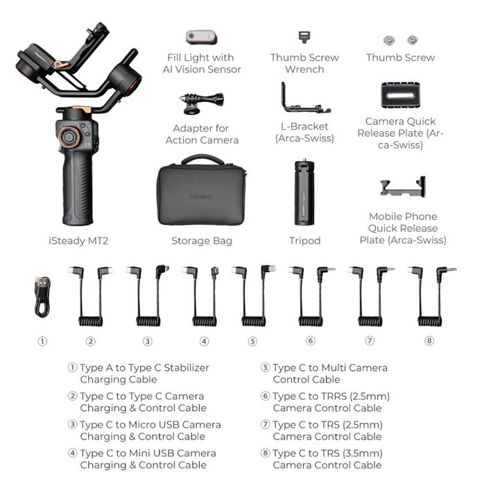 Shtativ stabilizator Hohem iSteady mt2 kit,штатив стабилизатор
