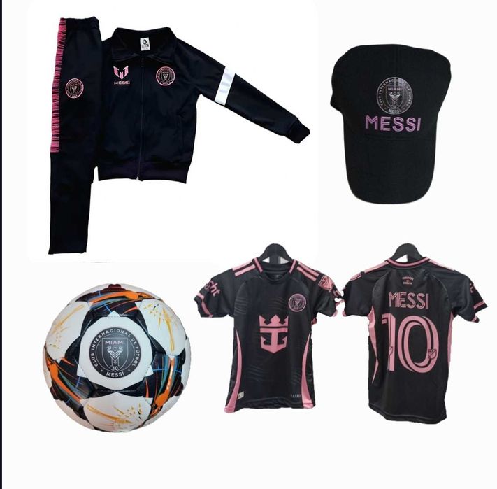 СЕТ Екип Роналдо Ал Насър Черен 25г Екип + Топка Шапка Анцуг Чорапи