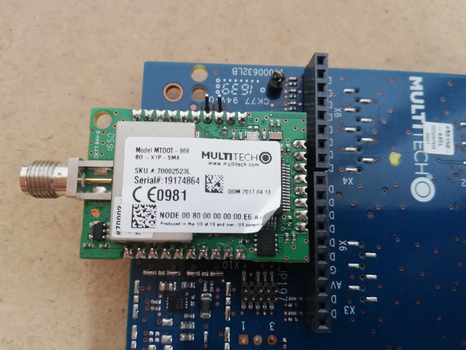 Multitech MTDOT-EVB-868 SLZD Pcb assy