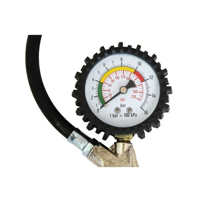 Пистолет с манометър за помпене на гуми - 0/16 Bar.