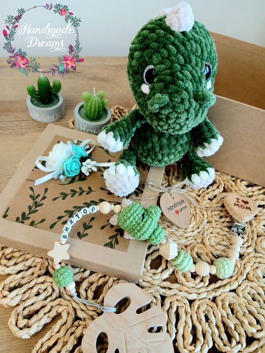 Подарък за бебе, плетени играчки, клипс