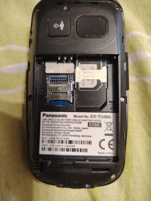 Телефон за възрастни  Panasonic KX-TU446
Размер - 6