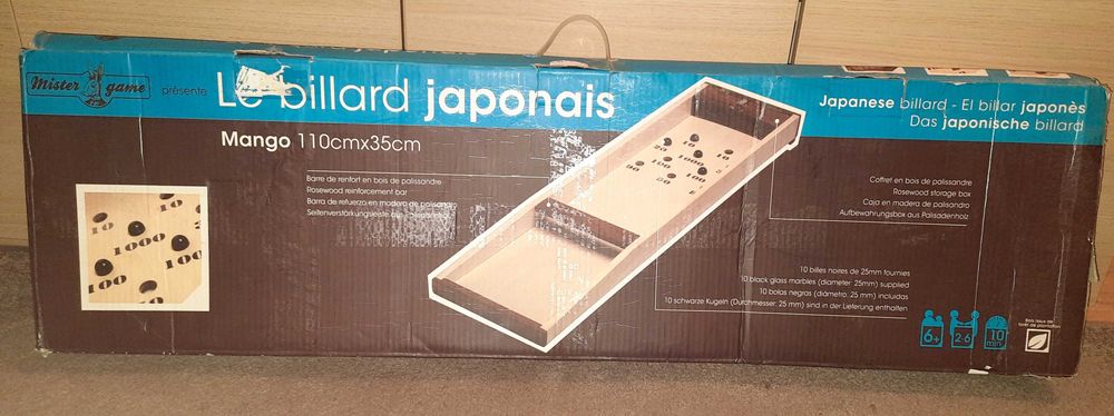 Biliard japonez din lemn masiv 110x35 cm