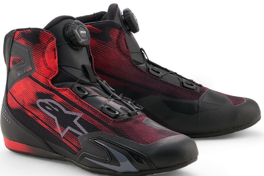 Ghete Alpinestars Celer Vented negru/rosu