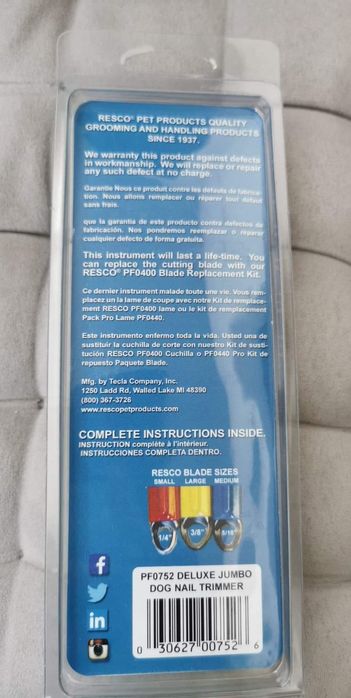 Foarfeca de taiat unghii la caini, Resco