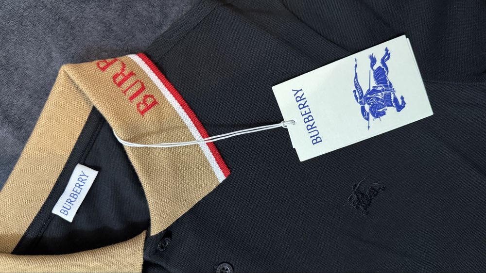 Tricou cu guler Burberry ( dsquared , gucci )