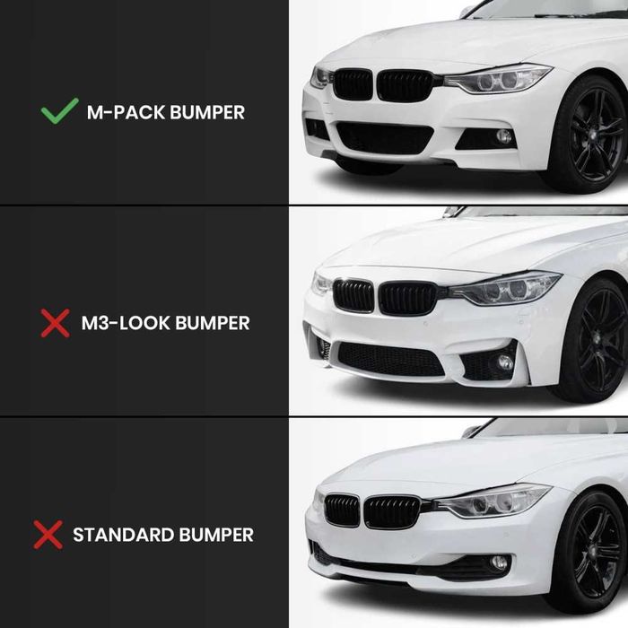 Lip Bara Fata BMW Seria 3 F30 F31 - Negru Lucios