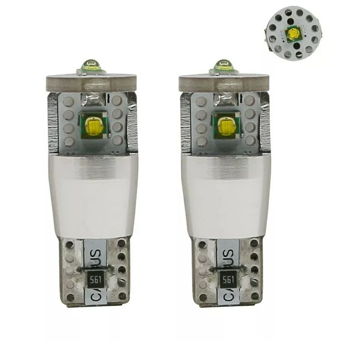 Set Două Becuri Led Cree T10-W5W Can-bus 5500K/12V/1000Lumeni
